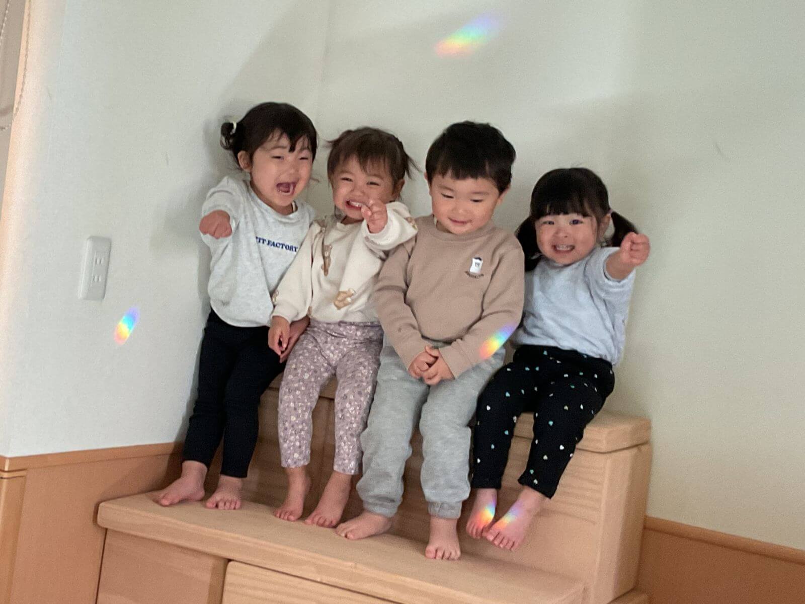 ひかりのこ保育園の園児たち